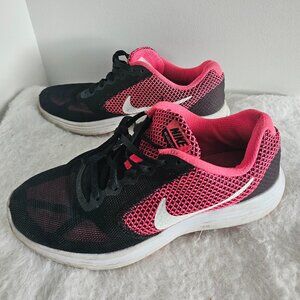 Nike Revolution 3 Black ang Pink Trainers Sneakers Runners 8